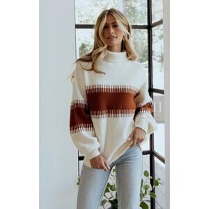 Baltic Born Womens Antonov Turtleneck Sweater Comfy Cozy Oversized Sz L Balloon